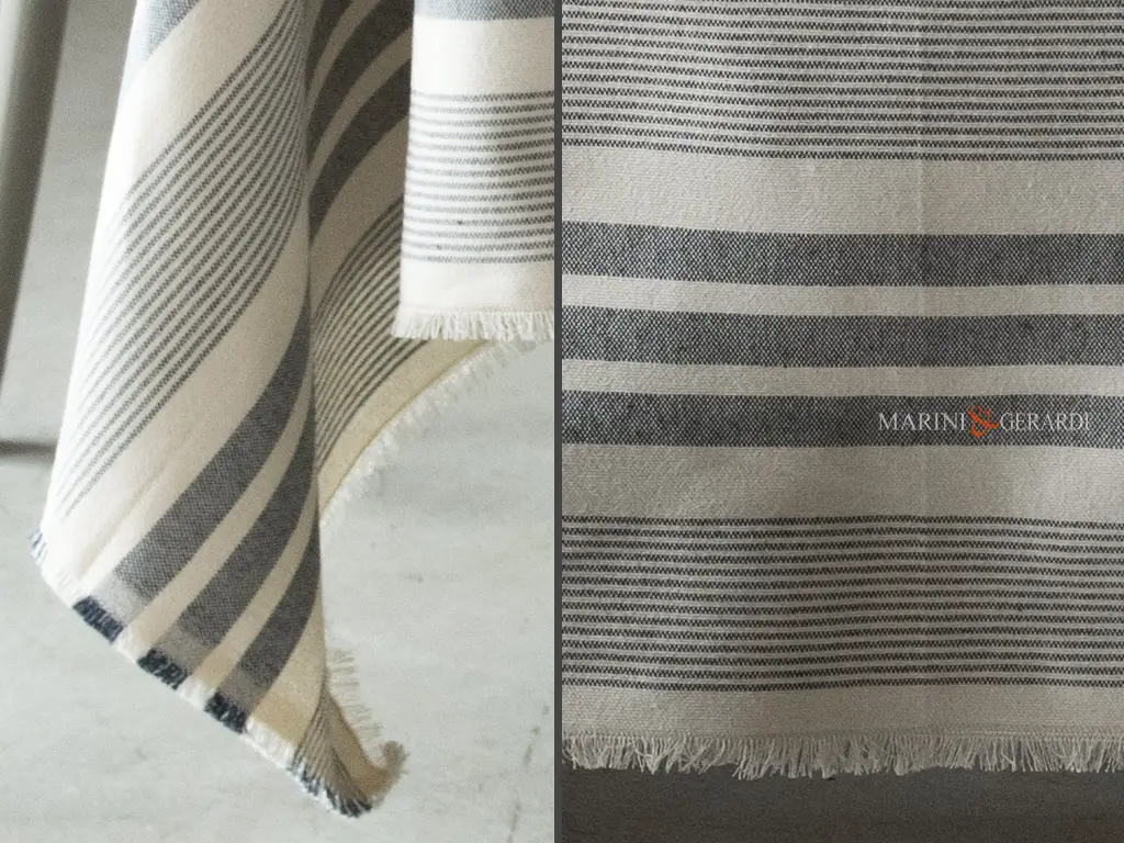 Tessuto cotone a righe per tovaglia