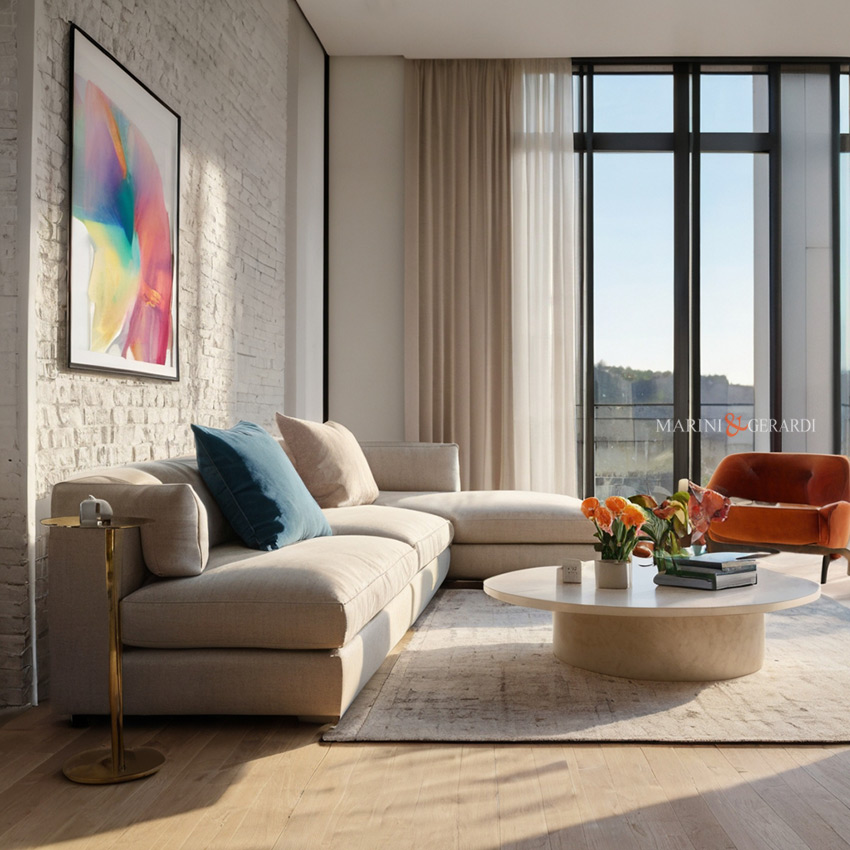 Garza di lino per tende salotto soggiorno