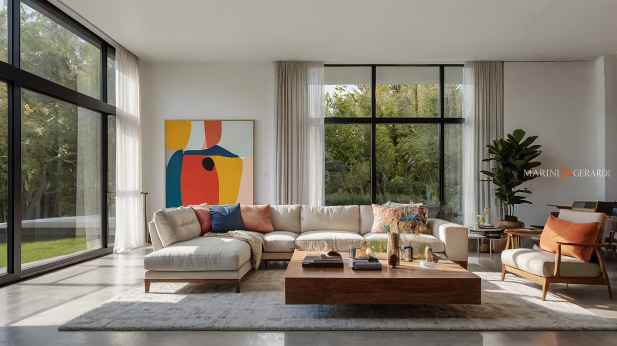 Garza di lino per tende soggiorno