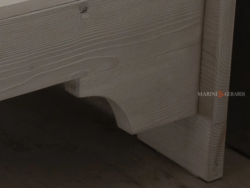 Letto shabby doghe in legno