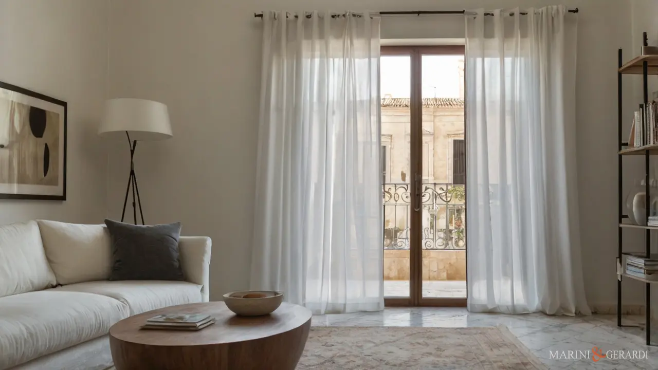 Tende in garza di lino freschezza leggerezza