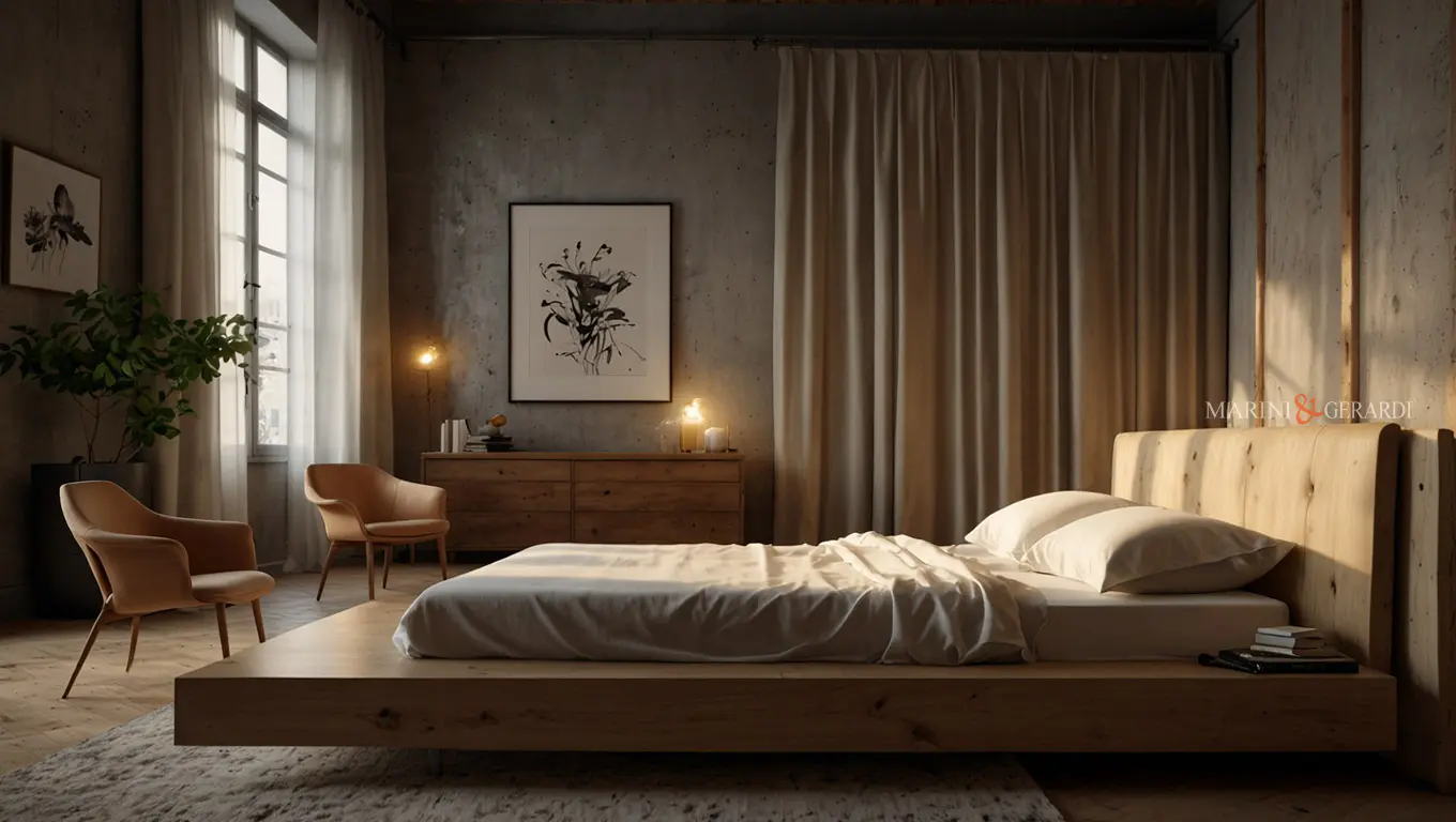 Stanza da letto copripiumino matrimoniale beige panna