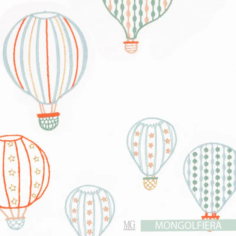 Tessuto per tenda in prezioso cotone ricamato per cameretta bambini