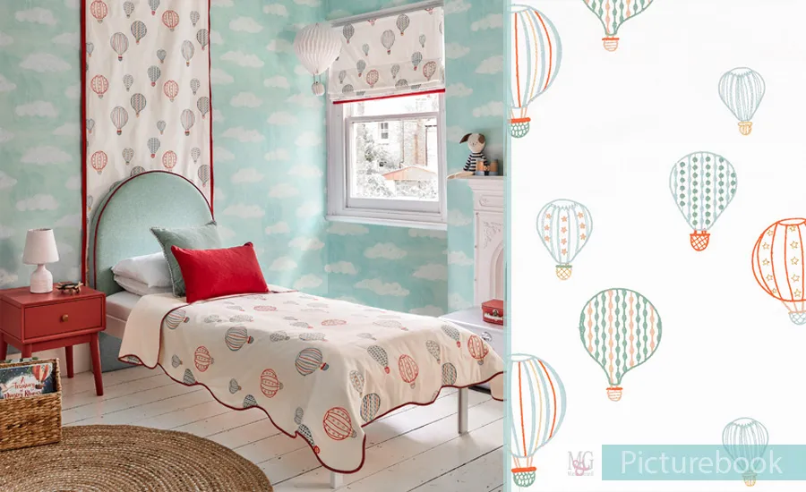 Tessuto per tenda morbido cotone ricamato cameretta bambini