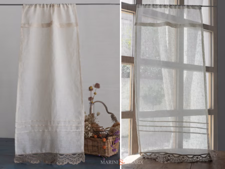 Tende a vetro per finestre per interni tessuti in lino