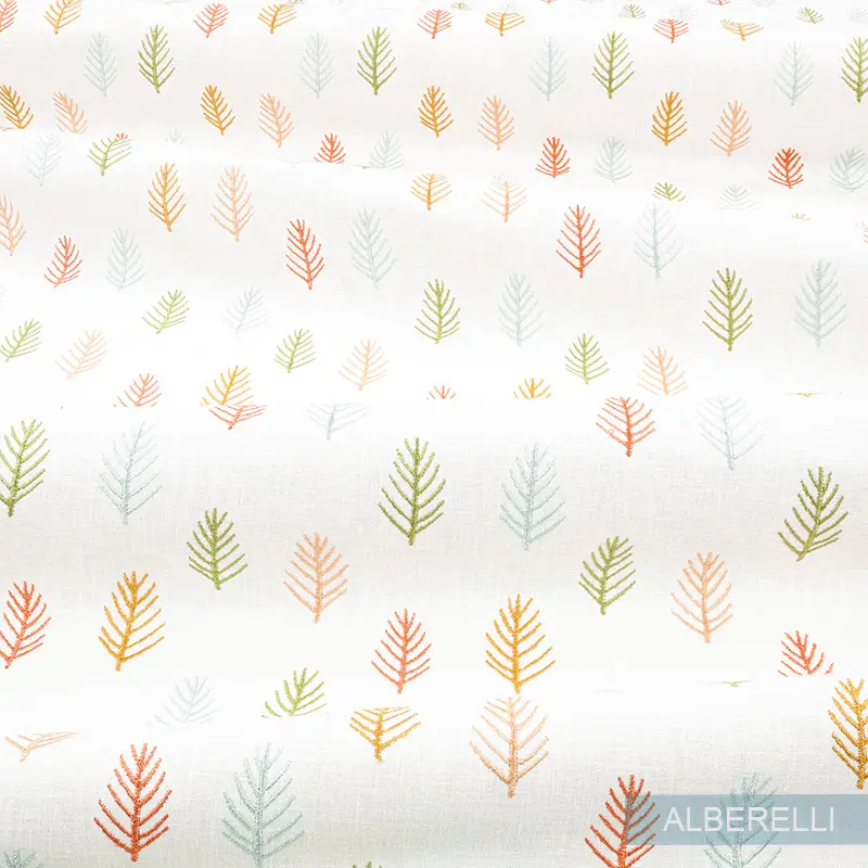 Idee cameretta bambina tesuuto cotone ricamato per tende