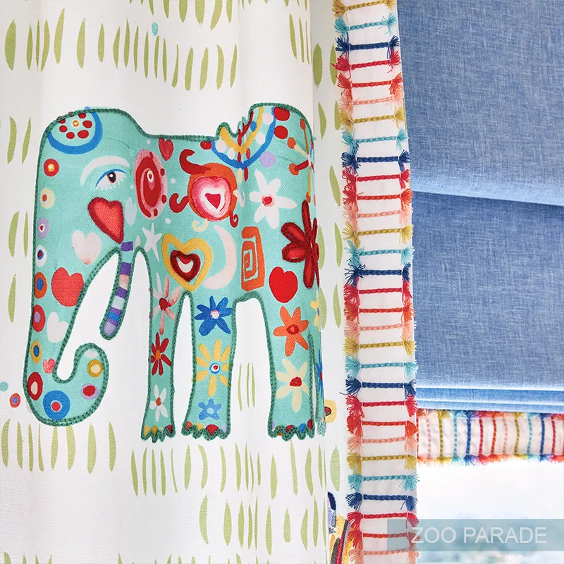 Idee per camerette bimba tessuto per tende in cotone