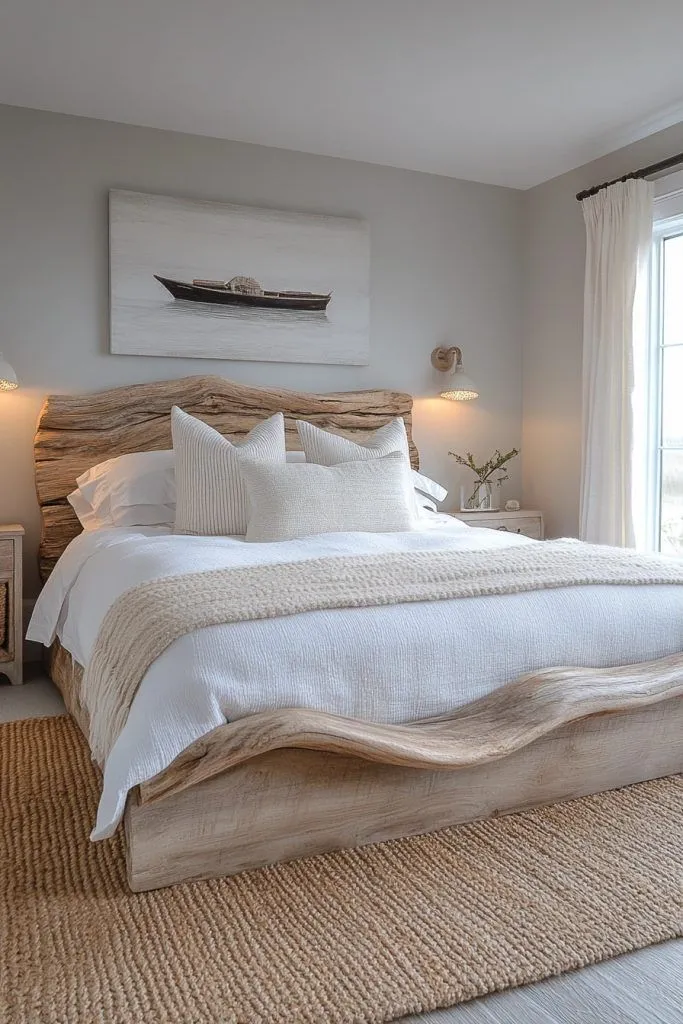 Tende camere da letto moderne in lino bianco