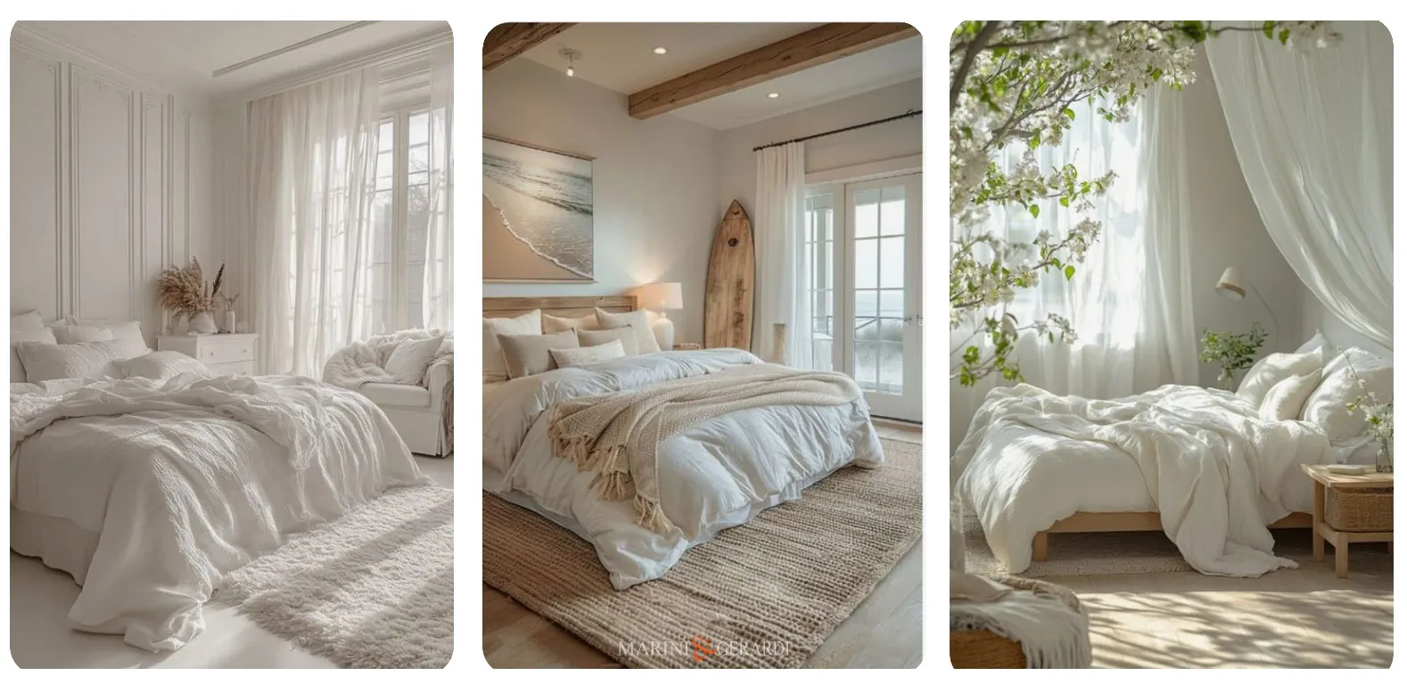 Tende moderne camere da letto in lino