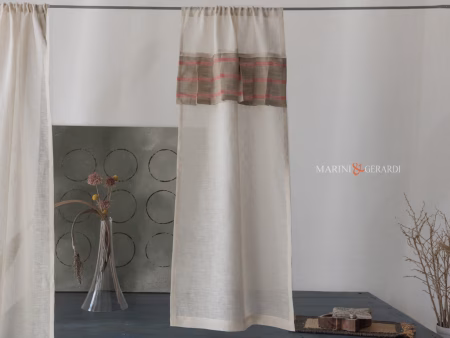 Tende vetro eleganti in lino