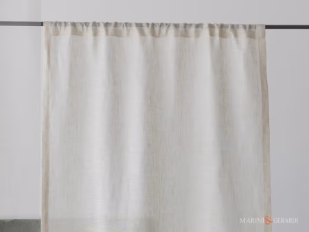 Tendina a vetro in lino tunnel passante