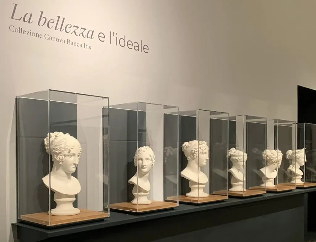 12 teste in gesso la bellezza e l'ideale collezione canova banca ifis