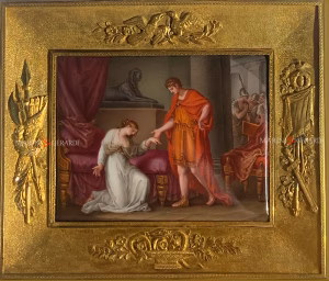 Pinacoteca viaggiante di sommariva miniatura dama in ginocchio