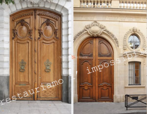 Ripristino conservativo restauro portoni d’epoca –riproduzioni