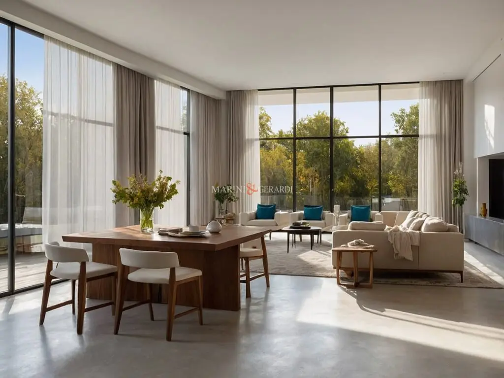 Idee creative tende per il soggiorno in lino