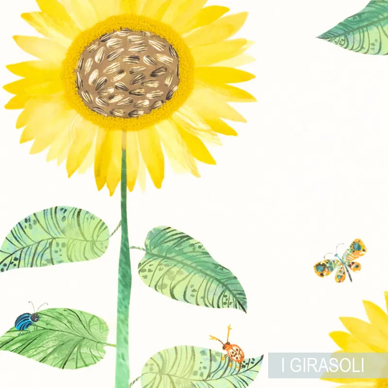 Tessuti tenda per cameretta bimba i girasoli