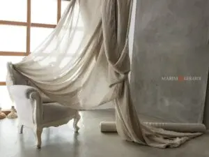 Tessuto lino al metro liscio garzato stropicciato