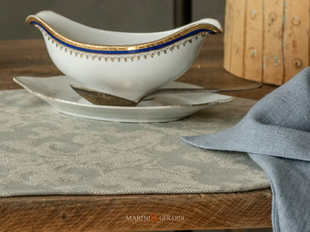 Runner tavola eleganti jacquard in lino