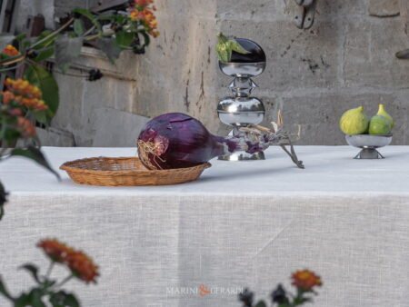 Runner tavolo rettangolare bianco in lino 80x135