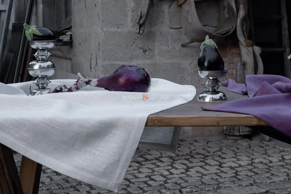 Runner tavolo rettangolare di lino