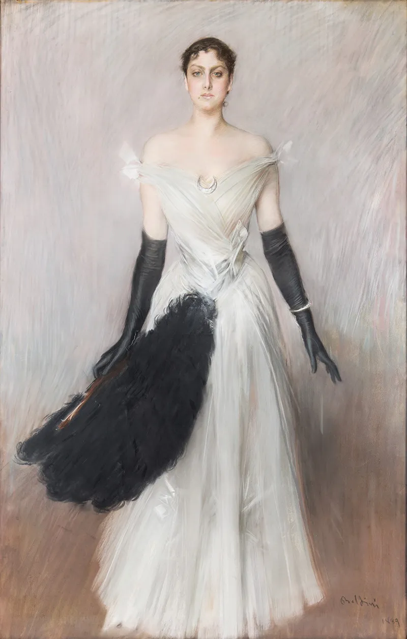 Giovanni Boldini ritratto di signora 1889 pastello su tela 203 x 142 cm