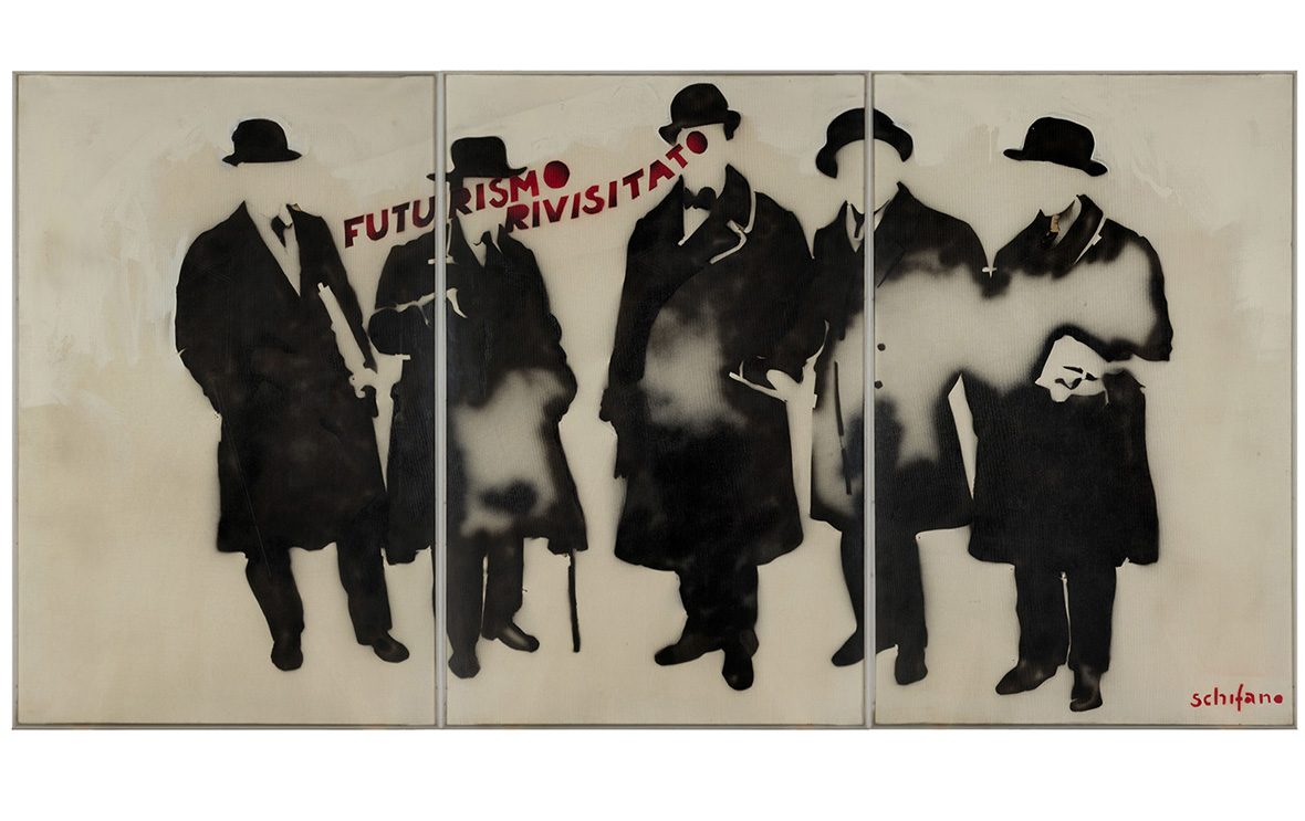 Mario schifano 1965 futurismo rivisitato