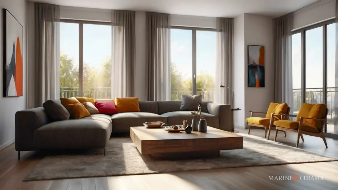 Tende da vetrata living in puro lino su misura