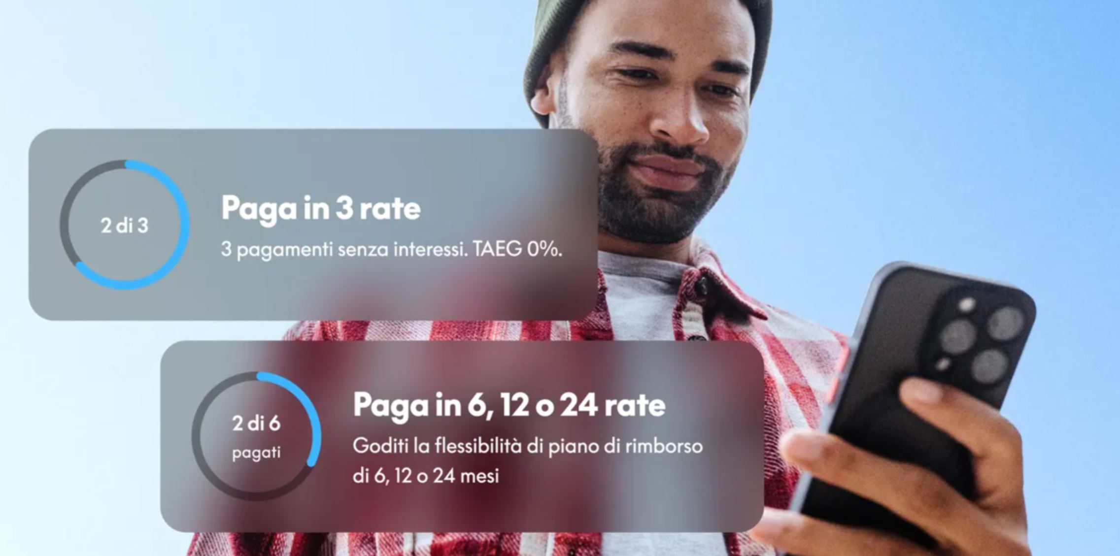 Paga in 3 rate paypal in 6 12 24 rate paypal
