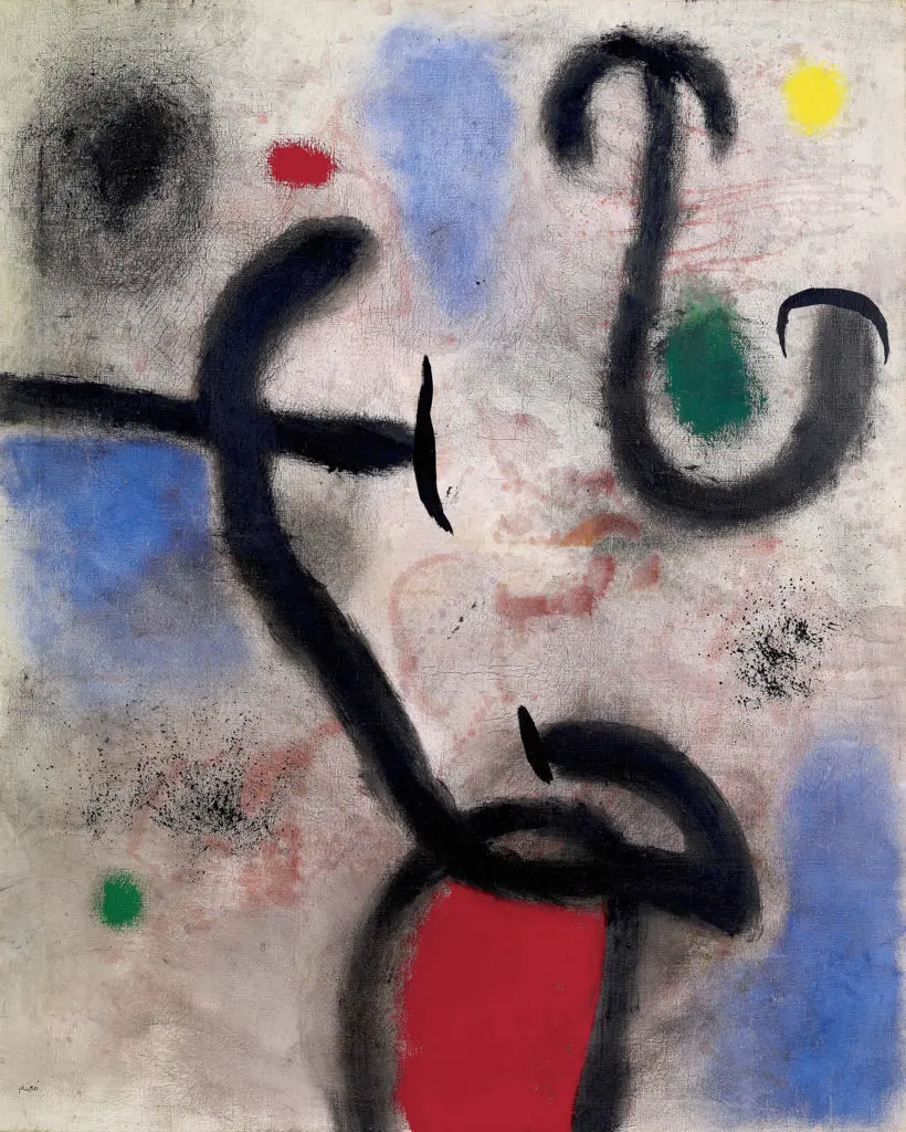 Miro joan femme et oiseau 1964