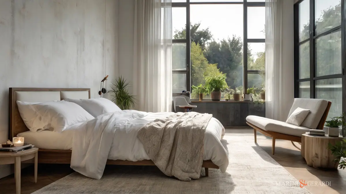 Tende in lino grezzo stanza da letto)