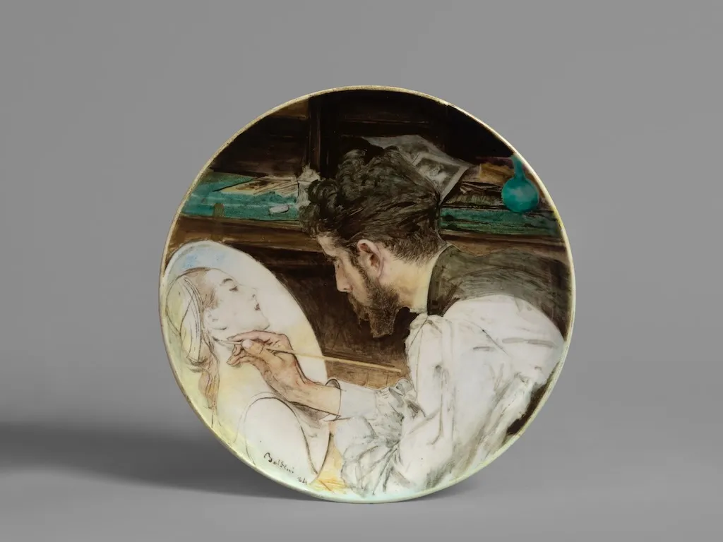 Giovanni boldin ritratto di helleu che dipinge madame gauterau mostra belle Époque pisa