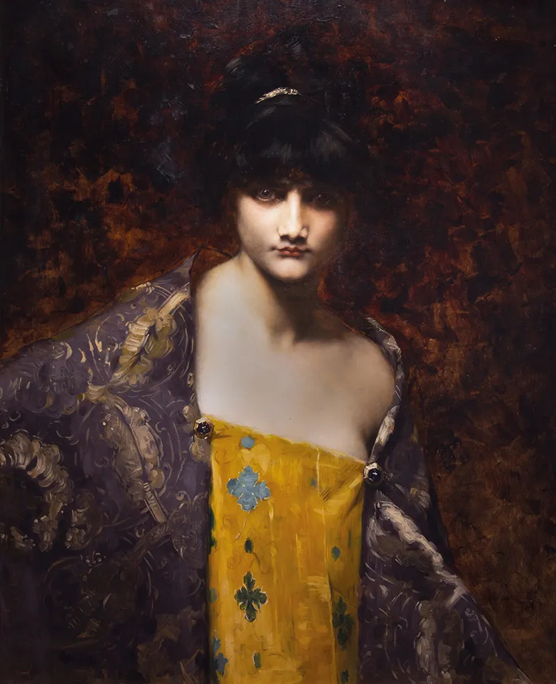 Juana Romani la Figlia di Teodora 1892 olio su tavola 81,3 x 63,8 cm