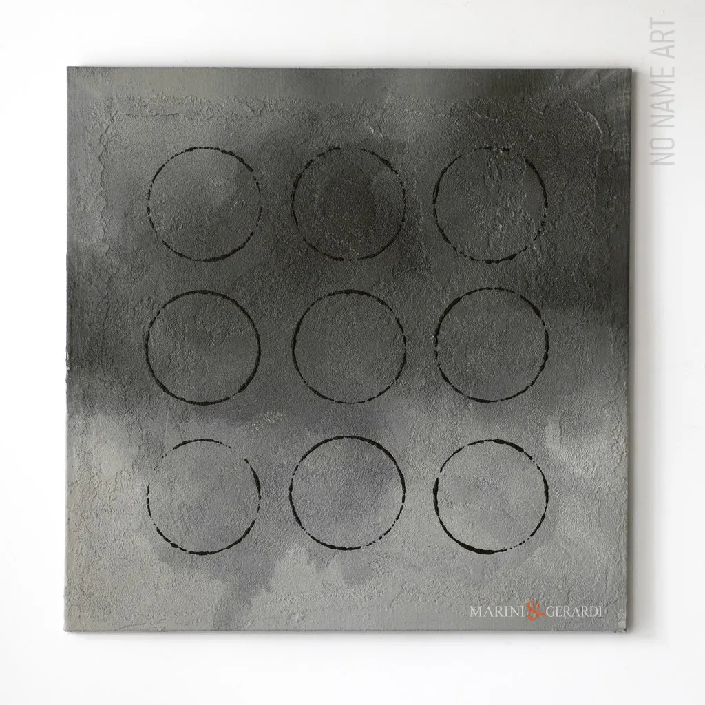Metafisico m326 9 cerchi 100×100 quadri su tela astratti