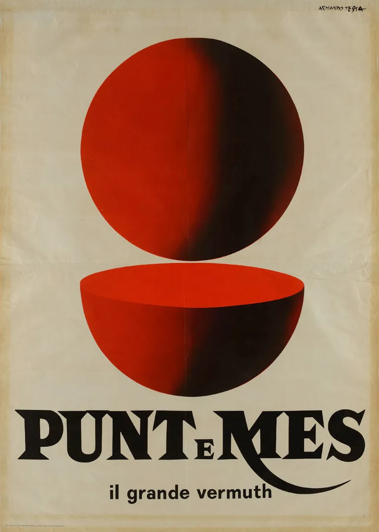 Punt e mes il grande vermuth 1960 armando testa pubblicitario surrealista