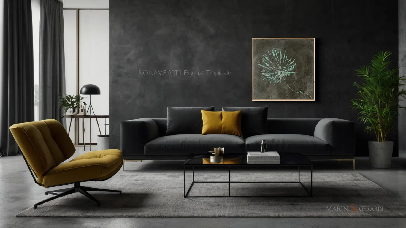 Quadri particolari moderni washingtonia in salotto no name art l'essenza tropicale