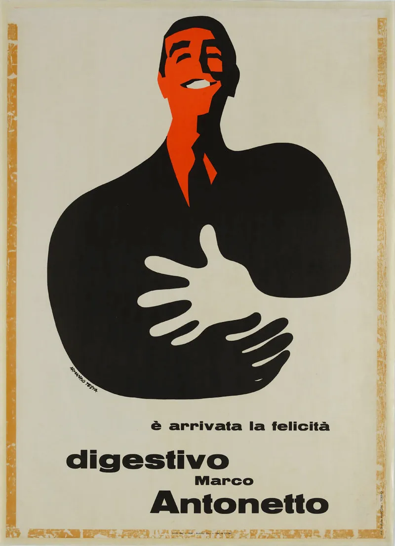 Busto di uomo con mani sul ventre armando testa antonetto 1960