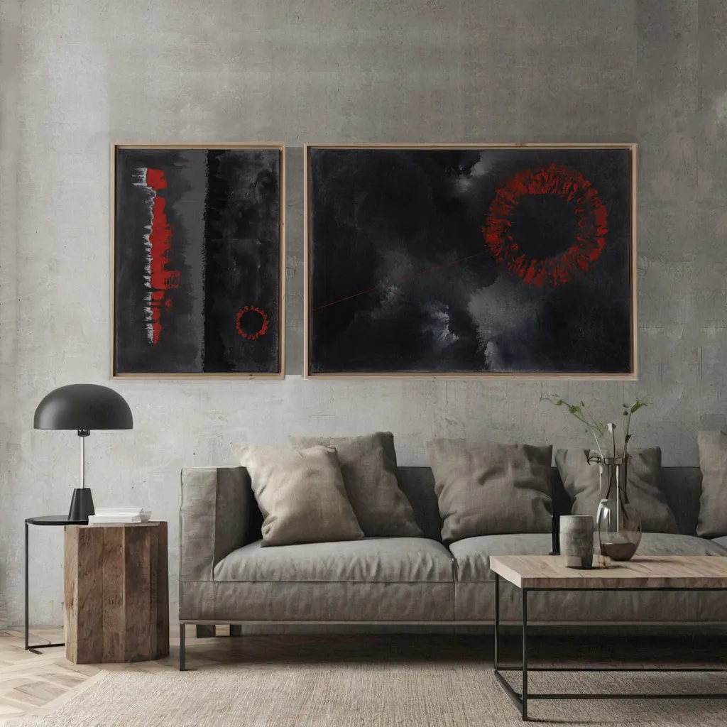 Uadro design minimalista parete soggiorno nero