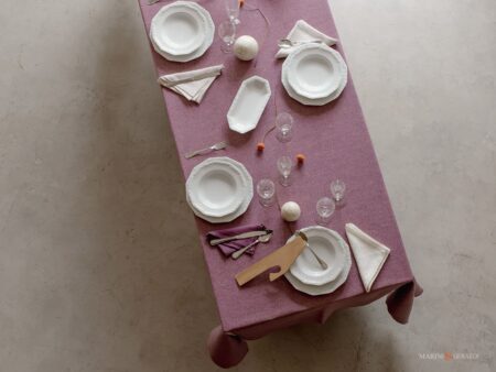 Tovaglia da cucina habana malva tavola apparecchiata