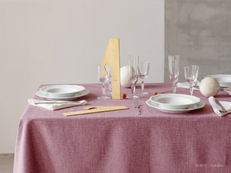 Tovaglia da cucina moderna malva tavolo 90cm