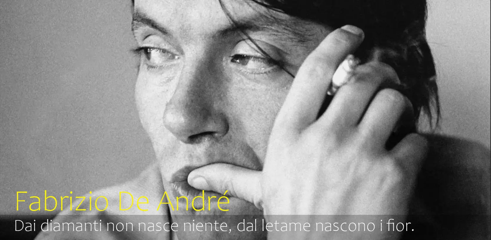 Fabrizio de andrè dai diamanti non nasce niete dal letame nascono i fior