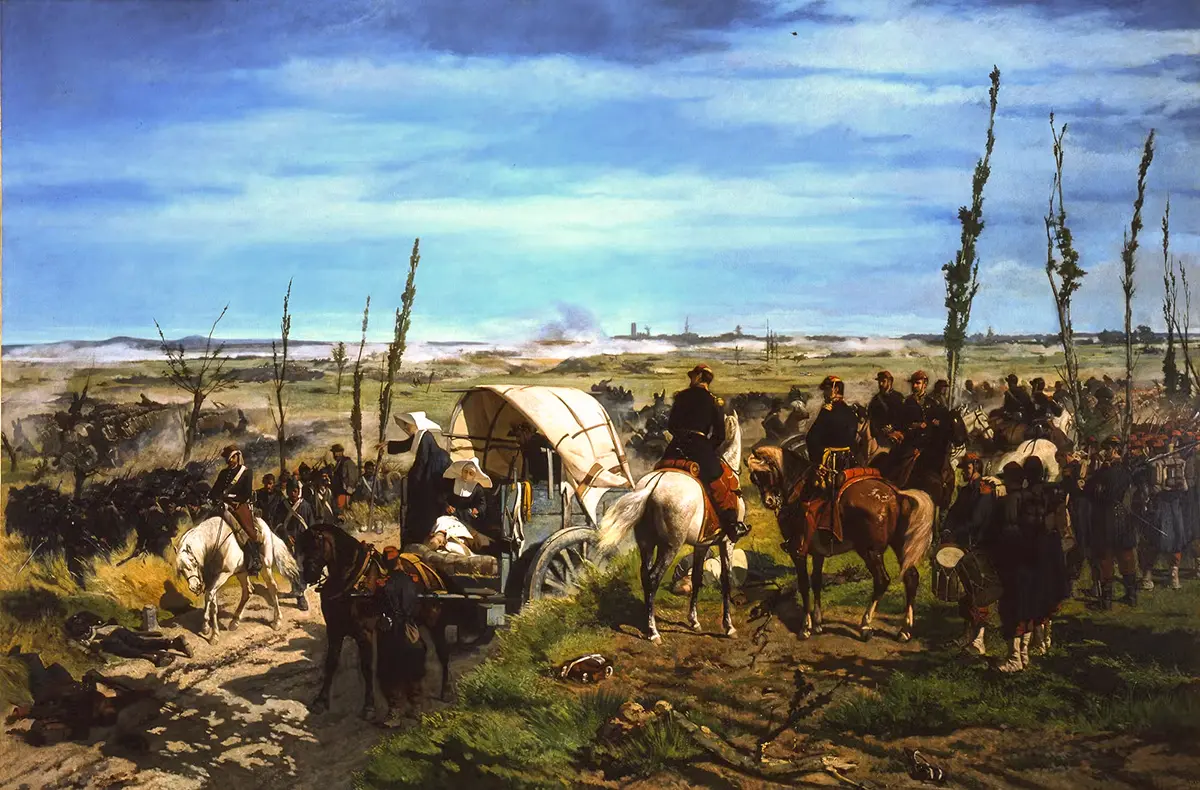 La battaglia di magenta di Giovanni Fattori - Galleria d'Arte Moderna di Palazzo Pitti, Firenze.