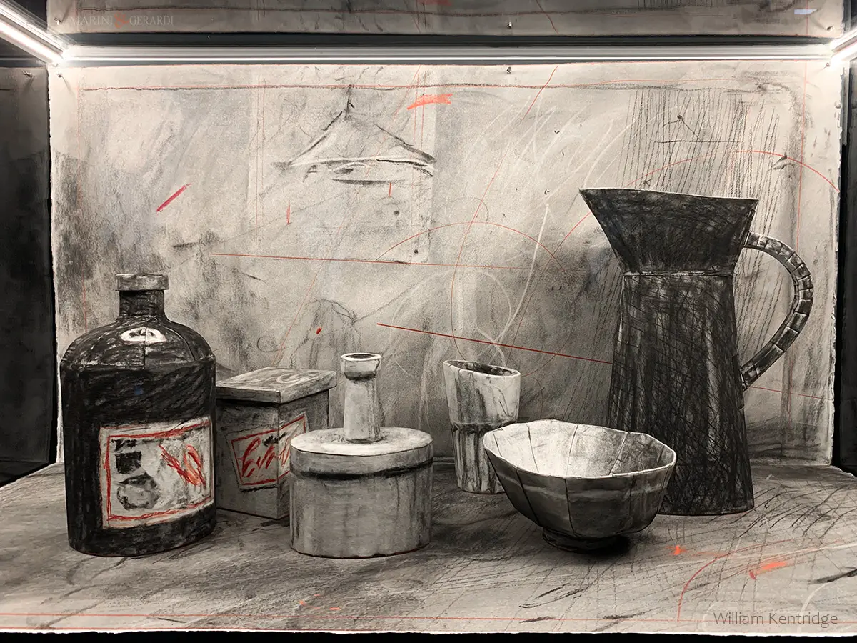 Remembering morandi di william kentridge milano palazzo citterio