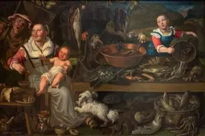 Vincenzo Campi i pescivendoli 1580 pinacoteca brera milano